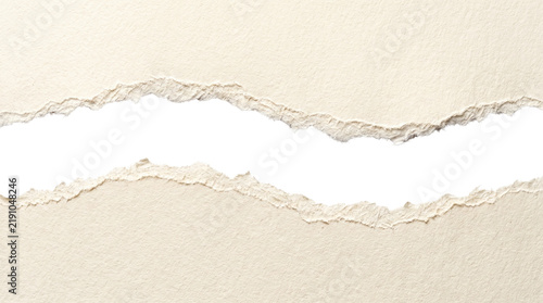 Torn Paper Texture with White Space in Middle.