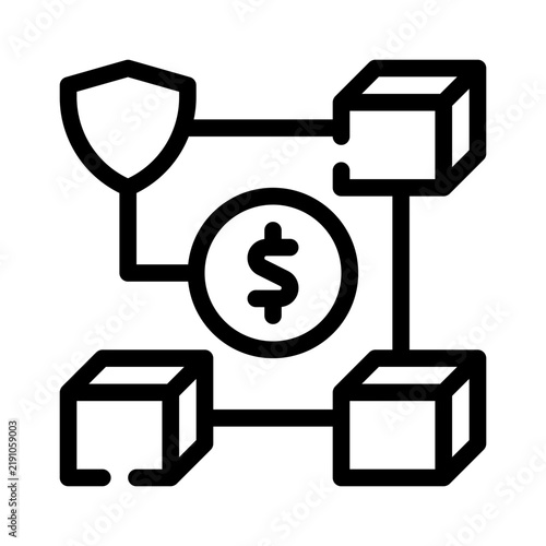 blockchain line icon