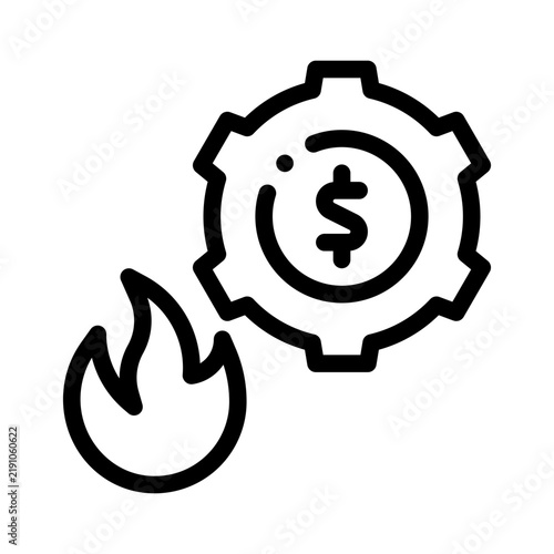 gas fee line icon