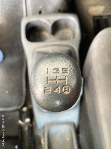 Fotografie Manual Car Gear Shift and Transmission Control