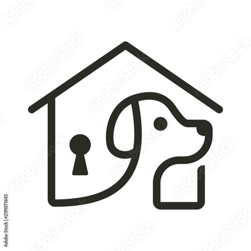 Dog care vector logo design 