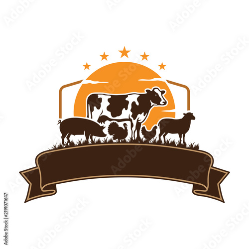 Farm logo design vector