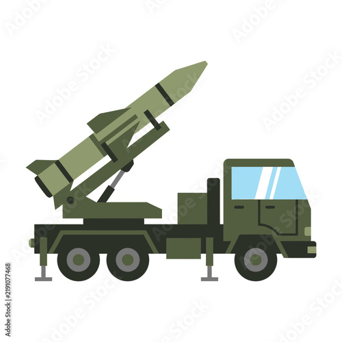 Military Missile Launcher Truck Illustration