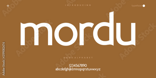 Fototapeta Modern Rounded Sans Serif Font for Logo Branding and Minimal Typography