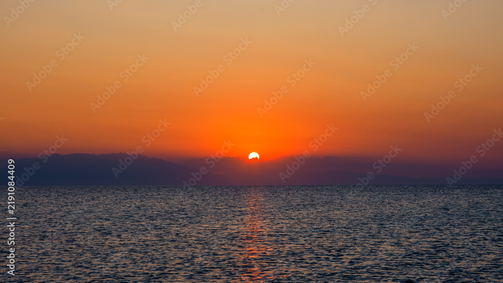 Fototapeta premium Sonnenuntergang am Possidi Beach - Kassandria