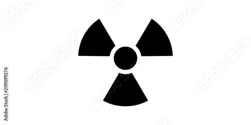 Canvastavla Radiation hazard symbol black radioactive sign for nuclear safety warning
