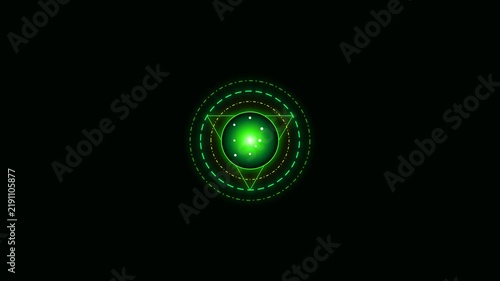 Toxic Green Energy Portal Vortex Motion Background 4K