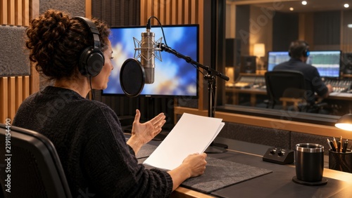 Audio Description Narrator Recording in Voice Booth