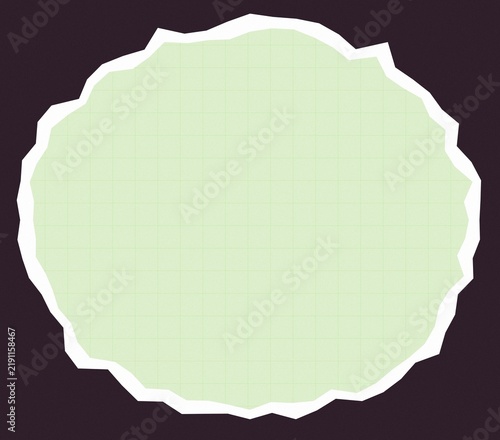 Paper Scrap with Torn Edges and Lined Background. Textured Paper Cutout with a Vintage Aesthetic, Ideal for Creative Design Projects.