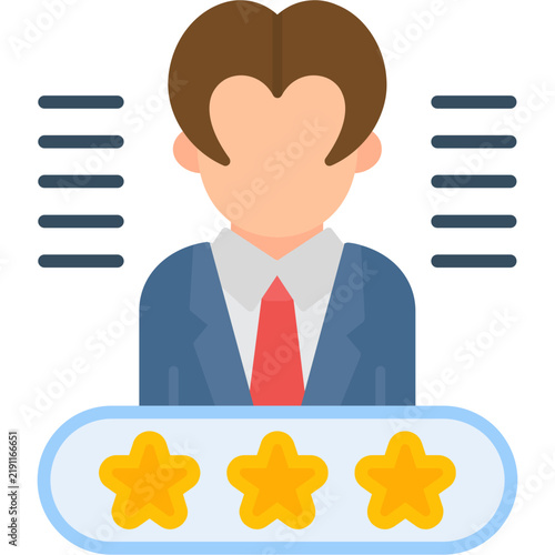 Online Reputation Icon Vector Element
