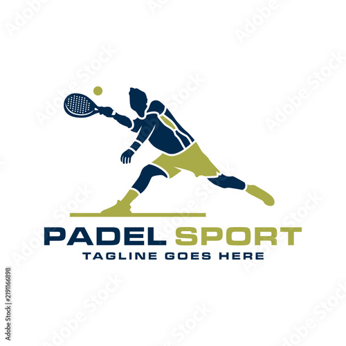 men logo with padel sport