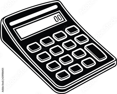 calculator isolated on white background