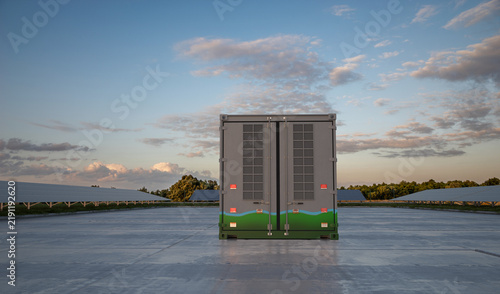 Tapety artystyczne Battery Energy Storage System .3D rendering.