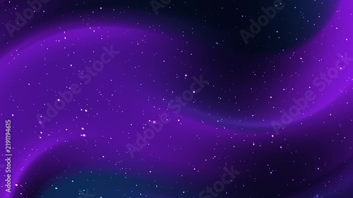 Abstract purple galaxy background with stars and cosmic waves