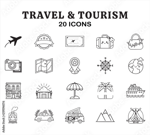 Travel and Tourism Icons Set