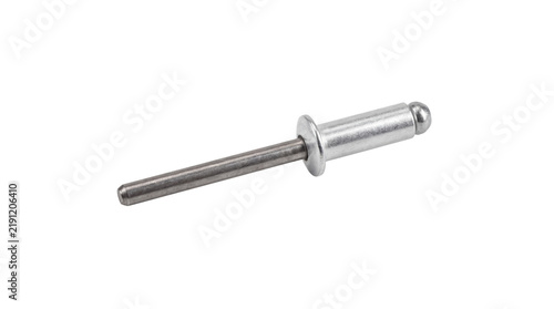 Industrial blind rivet for metal construction. Stainless steel pop rivet fastener. Metallic hardware for mechanical engineering and assembly. isolated PNG with Transparent Background