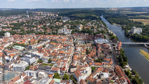 Aerial View of Schweinfurt City in Bavaria, Germany