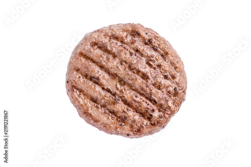 Foto Juicy grilled meat patty cutlet with perfect grill marks, ideal for mouthwatering burgers and summer barbecues