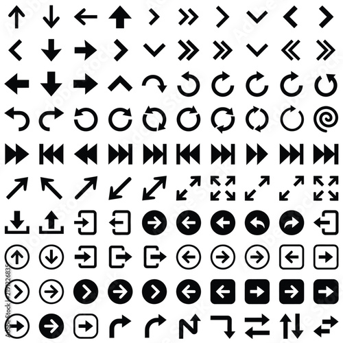 Universal Interface Arrow Icon Set for Web and App Design.