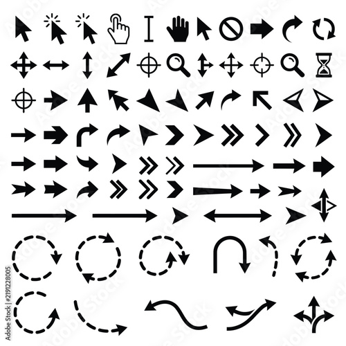 Cursor and Pointer Vector Symbol Set.