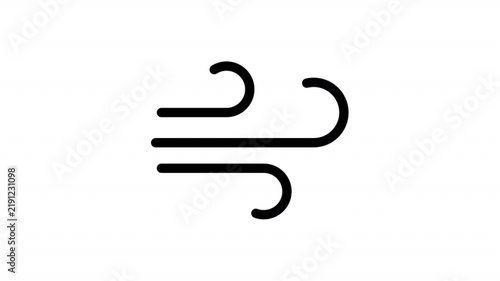 animated of icon wind, air, airflow