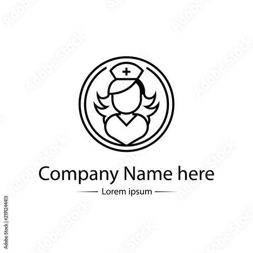 Minimal health and nursing logo design