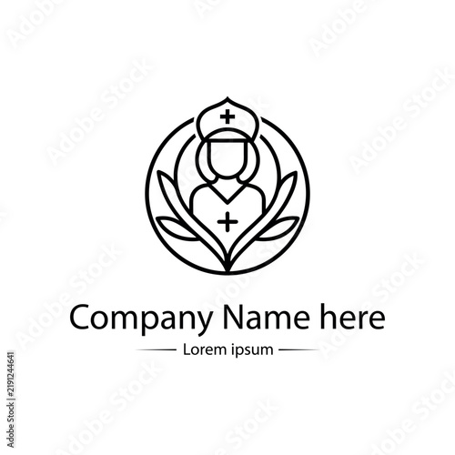 Minimal health and nursing logo design