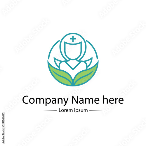 Minimal health and nursing logo design