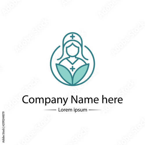 Minimal health and nursing logo design