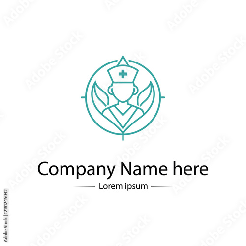 Minimal health and nursing logo design