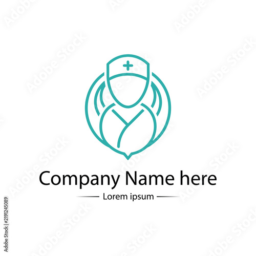 Minimal health and nursing logo design
