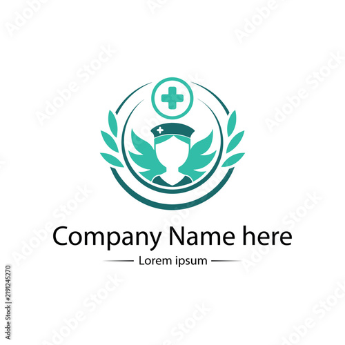 Minimal health and nursing logo design