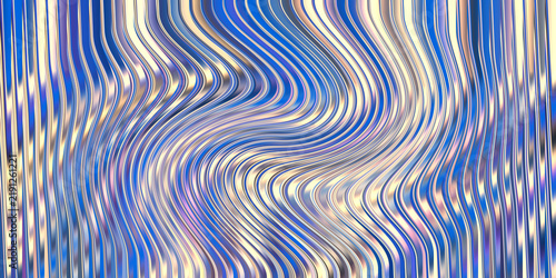 Abstract blue and white wavy stripes with a swirling vortex effect during a digital illustration
