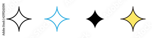 Asteroid multi - style icon design concept