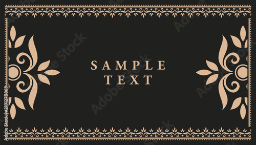 Elegant Ornamental Floral Border Invitation Template
