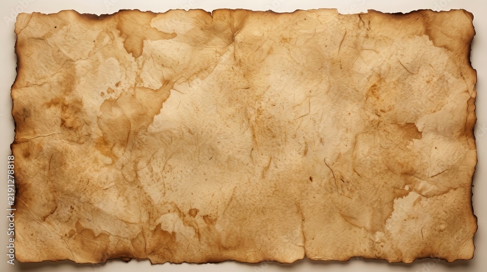 Fototapeta premium Antique blank page featuring old paper texture in beige and amber shades.