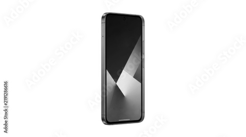 Modern smartphone with apple logo front view
