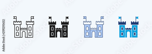 Castle Multiple Style Icon Collection