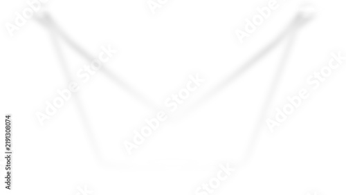Two bright white stage spotlights shining downwards from top corners on transparent background transparent background