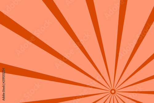 Abstract sunburst pattern featuring vibrant peach and orange converging geometric lines radiating outward from a single point to create dynamic retro style minimalist graphic art background