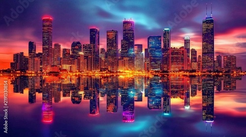 Discover the Beauty of a Nighttime Cityscape in Vivid 4K
