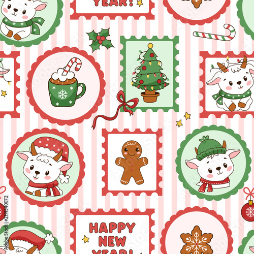 Vintage background with Christmas elements