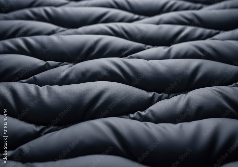 Obraz premium Abstract texture of dark grey quilted fabric material.