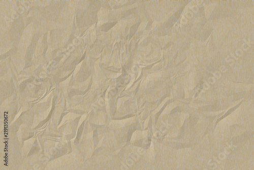 Принти на полотні Crinkled parchment paper texture displays a neutral tan and beige color scheme