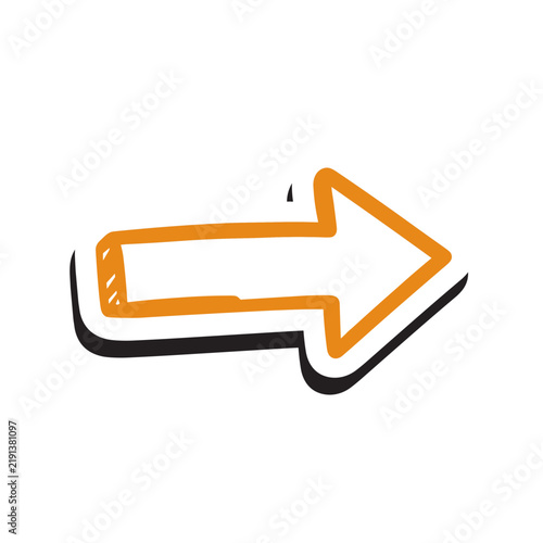 Naklejka Hand Drawn Arrow Sticker