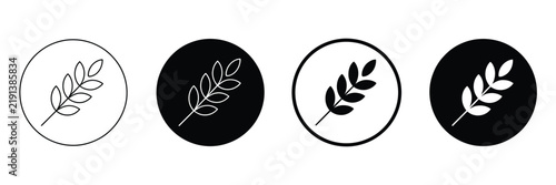 Foto Wheat Icon featuring durum wheat pasta, bakery branding, healthy nourishment, ce