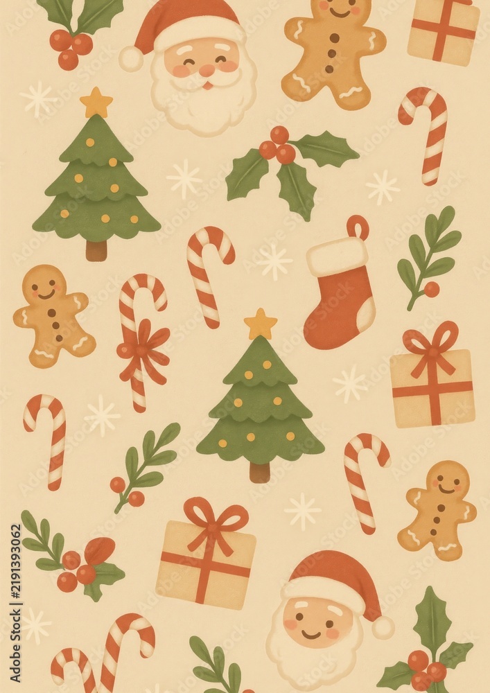 Naklejka premium Festive holiday-themed mobile wallpaper.