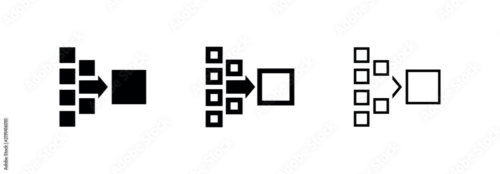 Fototapeta premium Data Migration Process Icons