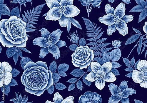 Midnight Bloom Tapestry