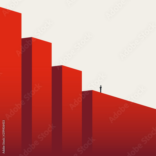 Business growth vector concept. Symbol of corporate strategy, financial investment, career ambition, leadership success, future progress. Minimal design eps10 illustration.